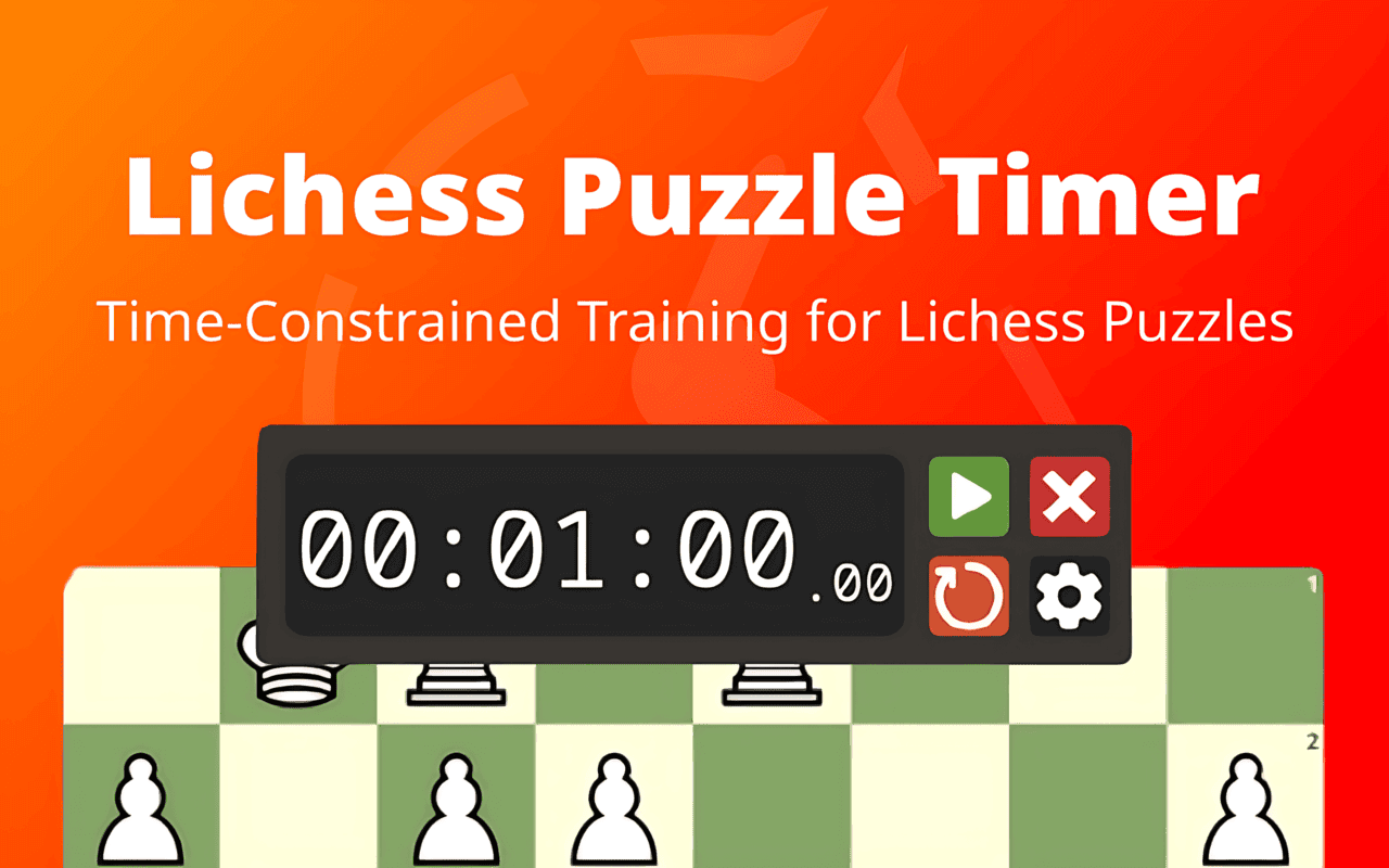 Lichess Puzzle Timer Browser Extension Screenshot 0